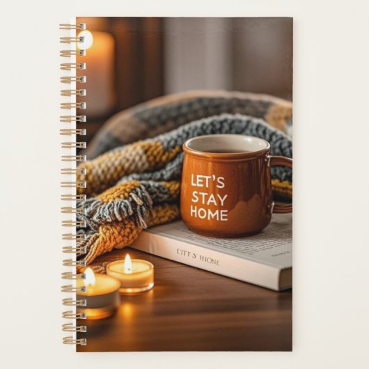 Gezellige warme kaars verlicht avond planner (Voorkant)