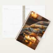 Gezellige warme kaars verlicht avond planner (Display)