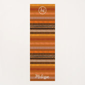 Gezellige warme tinten Yoga Mat. Aangepaste naam & Yogamat (Voorkant)