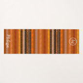 Gezellige warme tinten Yoga Mat. Aangepaste naam & Yogamat (Voorkant (horizontaal))