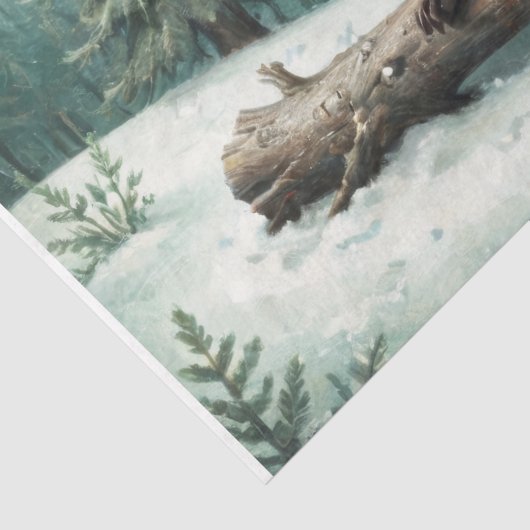 Gezellige wasbeer in kerstsfeer - Decoupage - Tissuepapier (Detail)