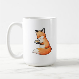 Gezellige Waterverf Fox met koffie Koffiemok