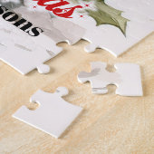 Gezellige waterverf Kerstscène met Kerstman post Legpuzzel (Zijkant)