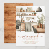 Gezellige Waterverf Keuken Nieuw adres Verhuizen Aankondiging (Voorkant / Achterkant)