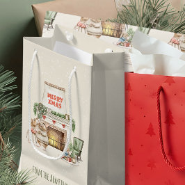 Gezellige Waterverf Muizen Vintage Kerstmis Klein Cadeauzakje