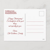 Gezellige Waterverf Pine en Berry Thanksgiving Feestdagenkaart (Achterkant)