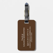 Gezellige Waterverf Red Fox in Natuur Bagagelabel (Achterkant verticaal)