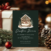 Gezellige waterverf Vakantie Diner Kerst Kaart