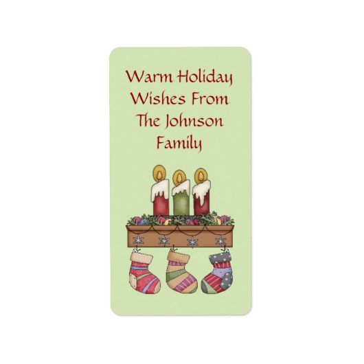 Gezellige wensen Holiday Gift Labels (Voorkant)
