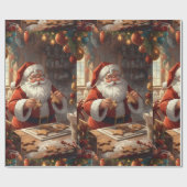 Gezellige werkplaats van Sinterklaas Inpakpapier | (Vlak)