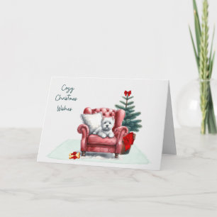 Gezellige Westie Kerstkaart Kaart