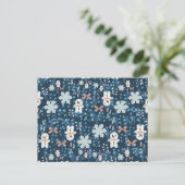 Gezellige Whimsical Kerst Kussenhoes Briefkaart (Staand voorkant)