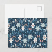 Gezellige Whimsical Kerst Kussenhoes Briefkaart (Voorkant / Achterkant)