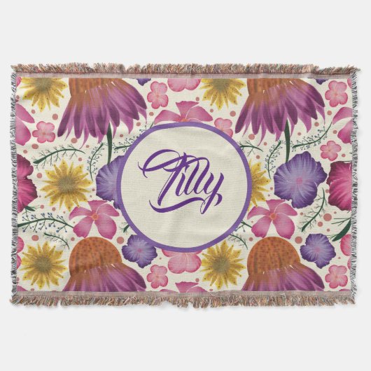 Gezellige Wildflower Nursery Deken (Voorkant)