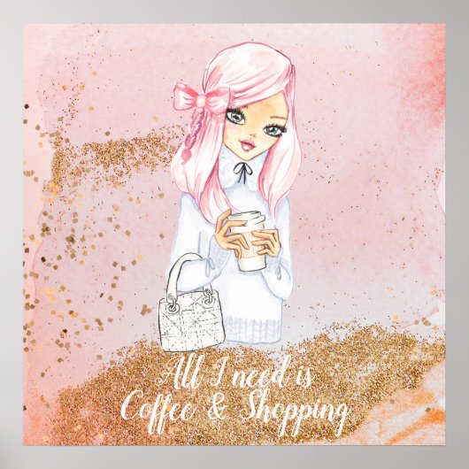 Gezellige Winter Blogger Meisje Planner poster Pri (Voorkant)