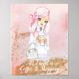 Gezellige Winter Blogger Meisje Planner poster Pri