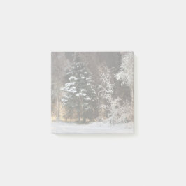 Gezellige Winter Bos Nacht Scene Post-it® Notes