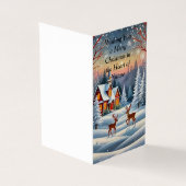 Gezellige Winter Cabin Kaart (Buitenkant)