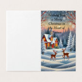 Gezellige Winter Cabin Kaart (Buitenkant ongevouwen)