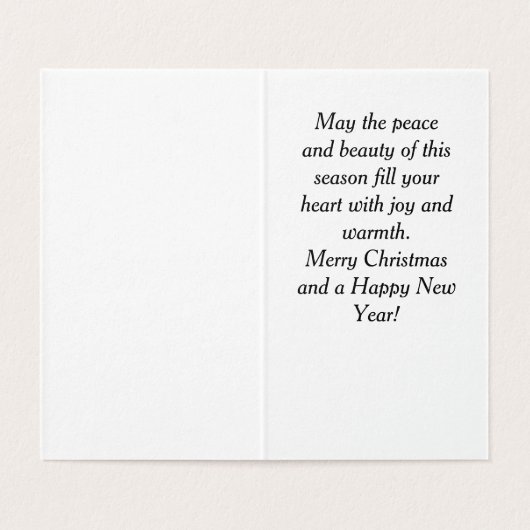 Gezellige Winter Cabin Kaart (Binnenkant ongevouwen)