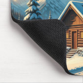 Gezellige Winter Cabin Muismat (Hoek)