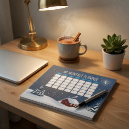 Gezellige Winter Cabin Notitieblok | Snowy Night S