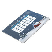 Gezellige Winter Cabin Notitieblok | Snowy Night S (Schuin)