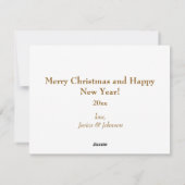 Gezellige Winter Cabin & Snowman | Waterverf kerst Feestdagenkaart (Achterkant)