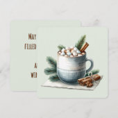 Gezellige Winter Cacaomarshmallow Scene (Voorkant / Achterkant)