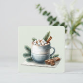 Gezellige Winter Cacaomarshmallow Scene (Staand voorkant)