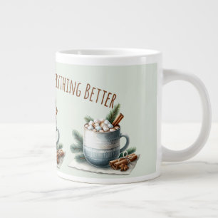 Gezellige Winter Cacaomarshmallow Scene Grote Koffiekop
