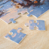 Gezellige Winter Cottage met kerstboom Legpuzzel (Zijkant)