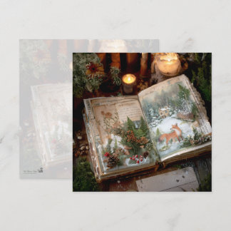 Gezellige Winter Diepe Cottagecore Scrapbook Pagin Kaart