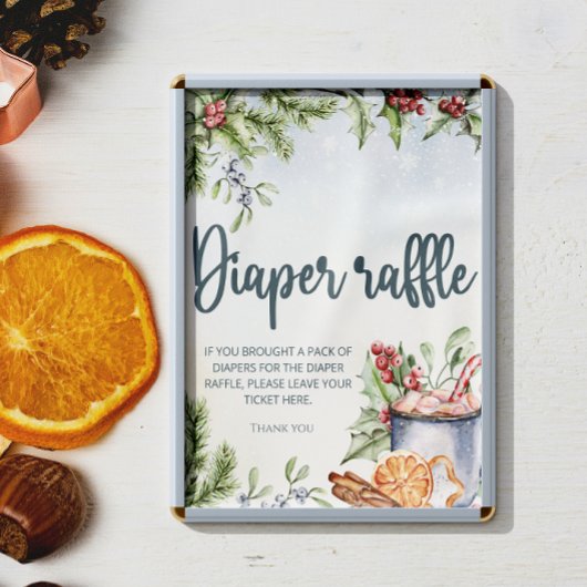 Gezellige Winter Hete Cacao Sneeuwluier loterij Po Poster