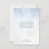 Gezellige Winter Hete Cacao Sneeuwrijke Bruiloft Bedankkaart (Achterkant)