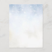 Gezellige Winter Hete Cacao Sneeuwrijke Bruiloft D Informatiekaartje (Achterkant)