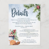 Gezellige Winter Hete Cacao Sneeuwrijke Bruiloft D Informatiekaartje (Voorkant)