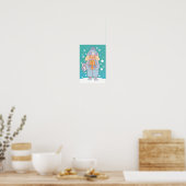 Gezellige Winter Hond Poster (Keuken)