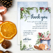 Gezellige Winter Hot Cocoa Snowly Baby shower dank Kaart