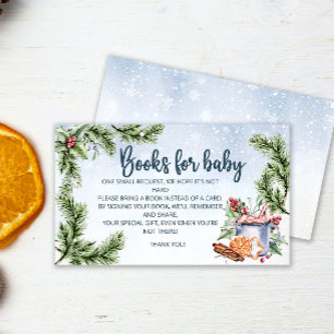Gezellige Winter Hot Cocoa Snowly boeken voor baby Informatiekaartje