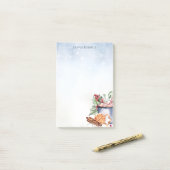 Gezellige winter Hot Cocoa Snowly gepersonaliseerd Post-it® Notes (Op bureau)