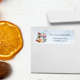 Gezellige winter Hot Cocoa Snowly retour adres Etiket