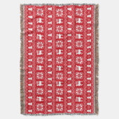 Gezellige winter kerst geïnspireerd rood patroon deken (Voorkant Verticaal)