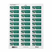 Gezellige Winter Kerst wanten Patroon in Groen Etiket (Full Sheet)