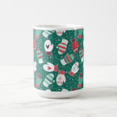 Gezellige Winter Kerst wanten Patroon in Groen Koffiemok (Center)