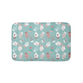 Gezellige Winter Kerst wanten Patroon in Mint Badmat (Voorkant)