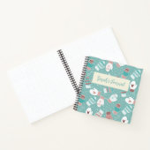 Gezellige Winter Kerst wanten Patroon in Mint Notitieboek (Binnen)