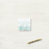 Gezellige Winter Kerst wanten Patroon in Mint Post-it® Notes (Op bureau)