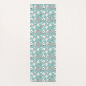 Gezellige Winter Kerst wanten Patroon in Mint Yogamat (Achterkant)