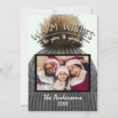 Gezellige winter muts Kerst foto Kaart (Voorkant)